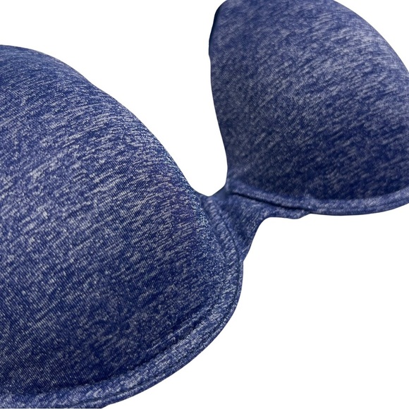 Victoria’s Secret Bra Uplift Semi Demi Multiway Push Up Heather Navy Blue 34B - Picture 5 of 14